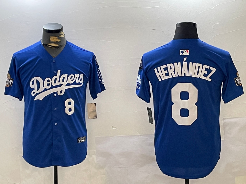 Men Los Angeles Dodgers #8 Yamamoto 2024 World series patch blue jersey 20241120178->los angeles dodgers->MLB Jersey